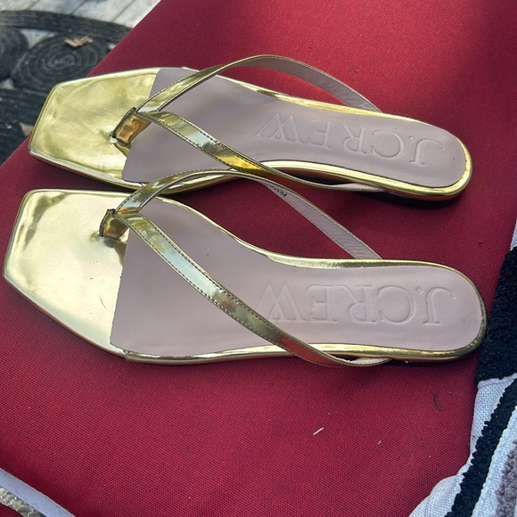 J Crew Capri Thong Sandals in Metallic leather - Picture 2 of 7